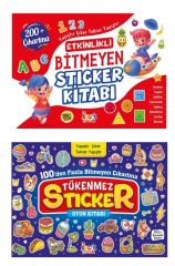 Bitmeyen Stıcker + Tükenmez Stıcker 2 Kitap (Etkinlikli 200 den fazla çıkartma)