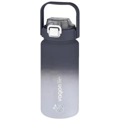 Vagonlife Siyah - Beyaz 1500ML Pipetli/Pipetsiz Kullanım Motivasyon Matarası