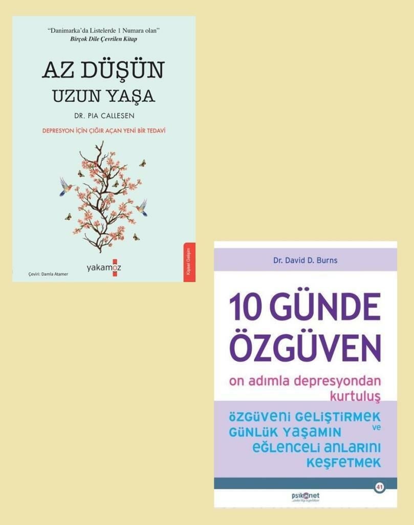 Az Düşün Uzun Yaşa + 10 Günde Özgüven On Adımla Depresyondan Kurtuluş (2 Kitap)