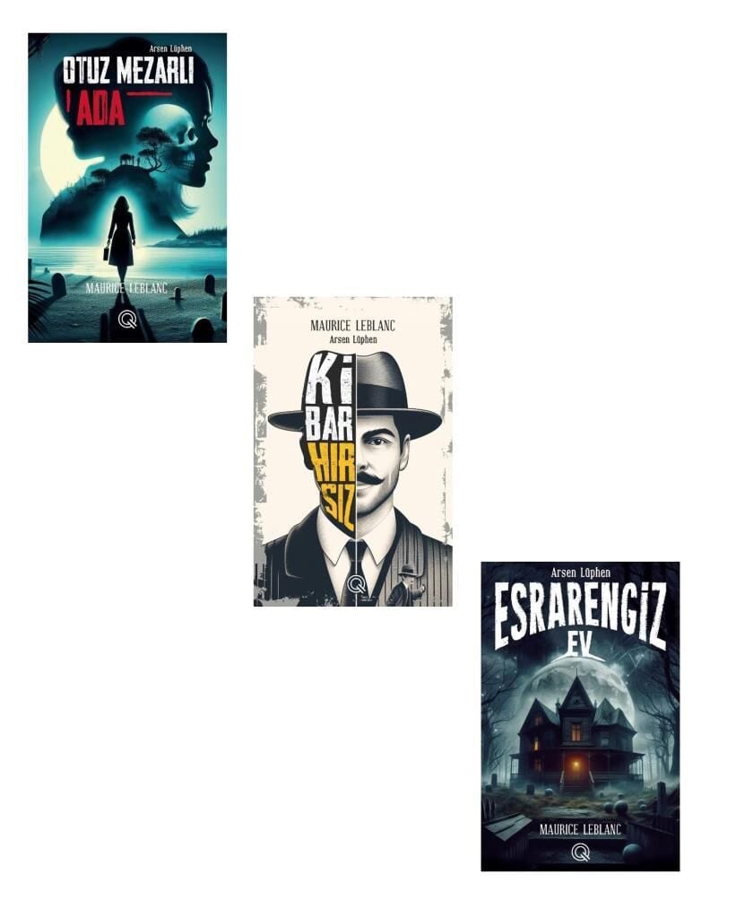 Arsen Lüpen Seti Ciltli 3 Kitap (Otuz Mezarlı Ada + Kibar Hırsız + Esrarengiz Ev)