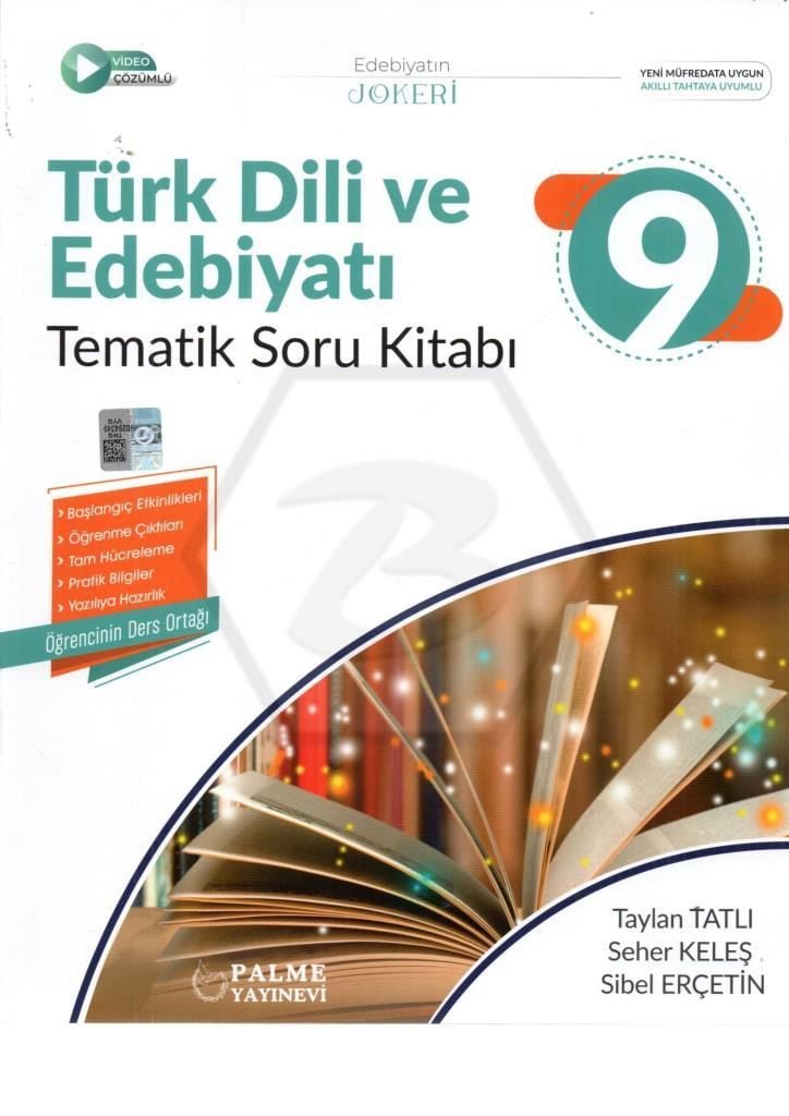 Palme 9 Sınıf Türk Dili ve Edebiyatı Tematik Soru Kitabı