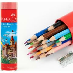 Faber Castell Metal Tüpte Tam Boy Kuru Boya Kalemi 24 Renk