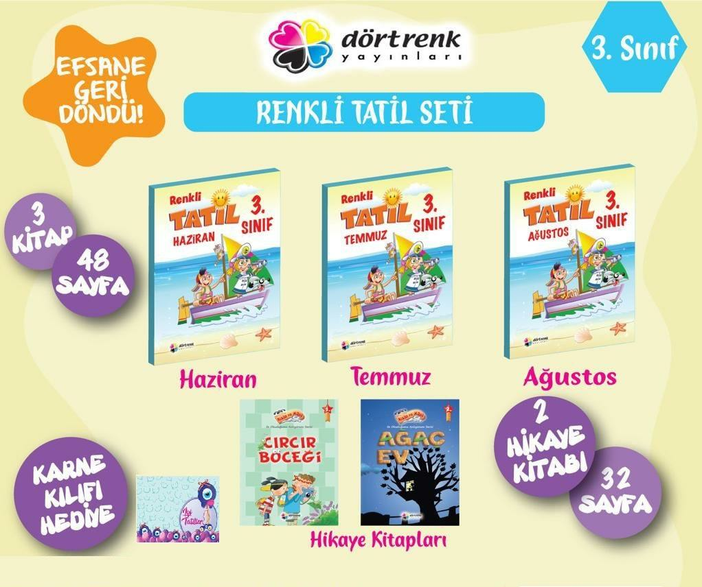 Dörtrenk 3. Sınıf Yaz Tatil Kitabı Seti (6 Parça)