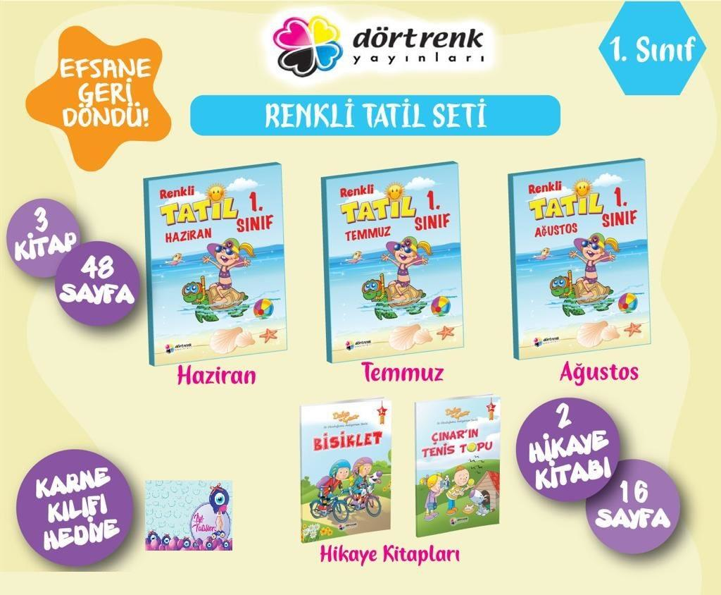 Dörtrenk 1. Sınıf Yaz Tatil Kitabı Seti (6 Parça)