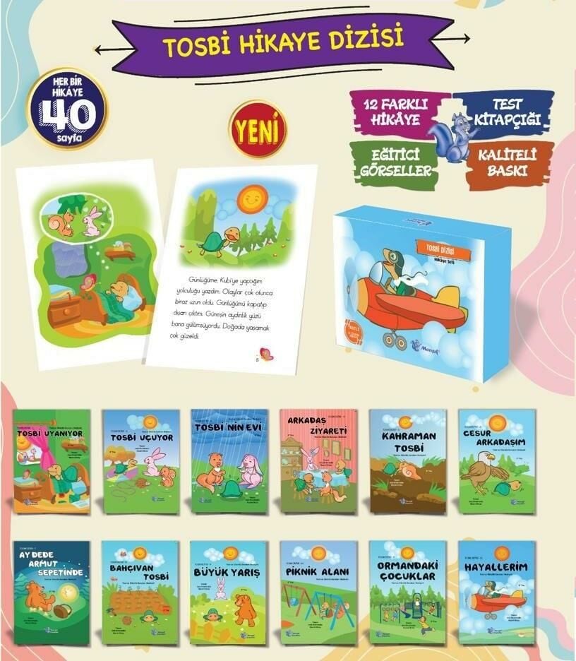 Morışık 2. ve 3. Sınıf Değerler Eğitimiyle Tosbi Dizisi (12 Kitap)