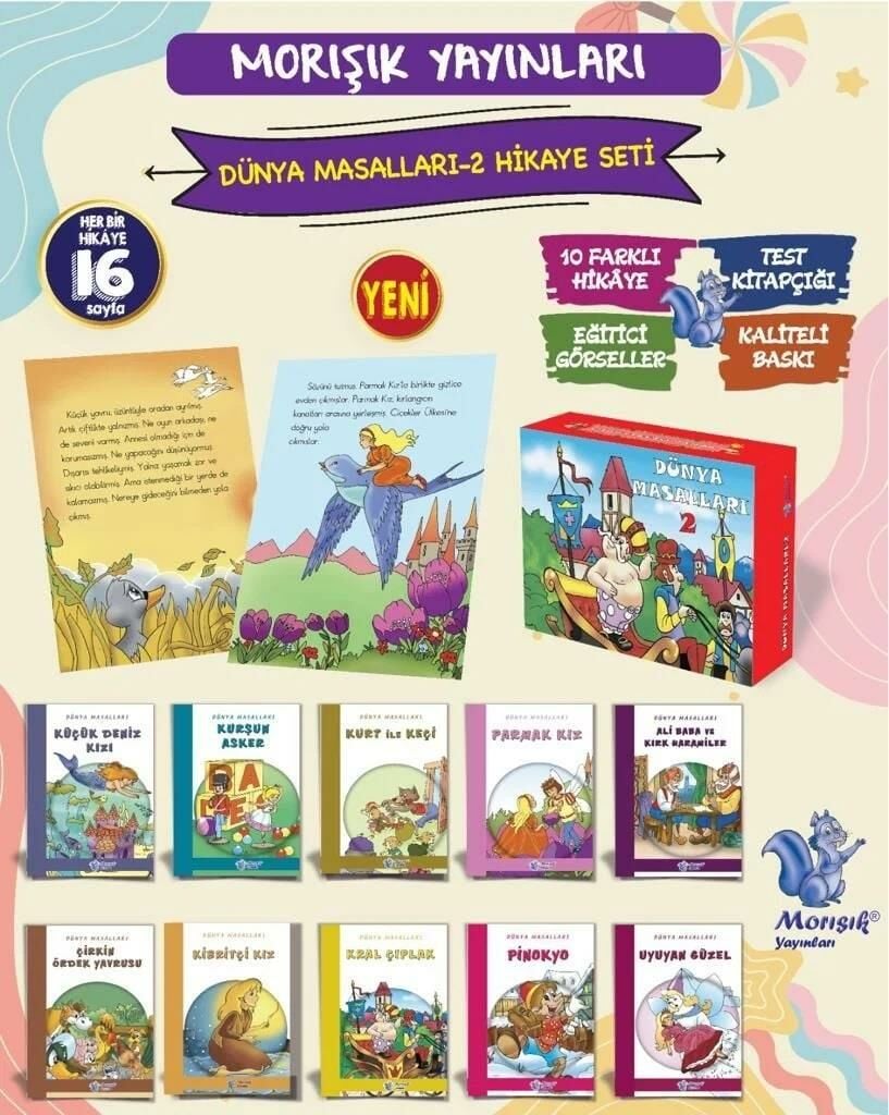 Morışık 1. Sınıf Dünya Masalları 10 Kitap