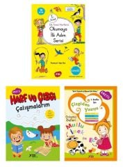 1. Sınıf Anetil İlk Okuma Seti 12 Kitap (Hikaye Seti - Harf ve çizgi çalışması - Çalışma defteri)