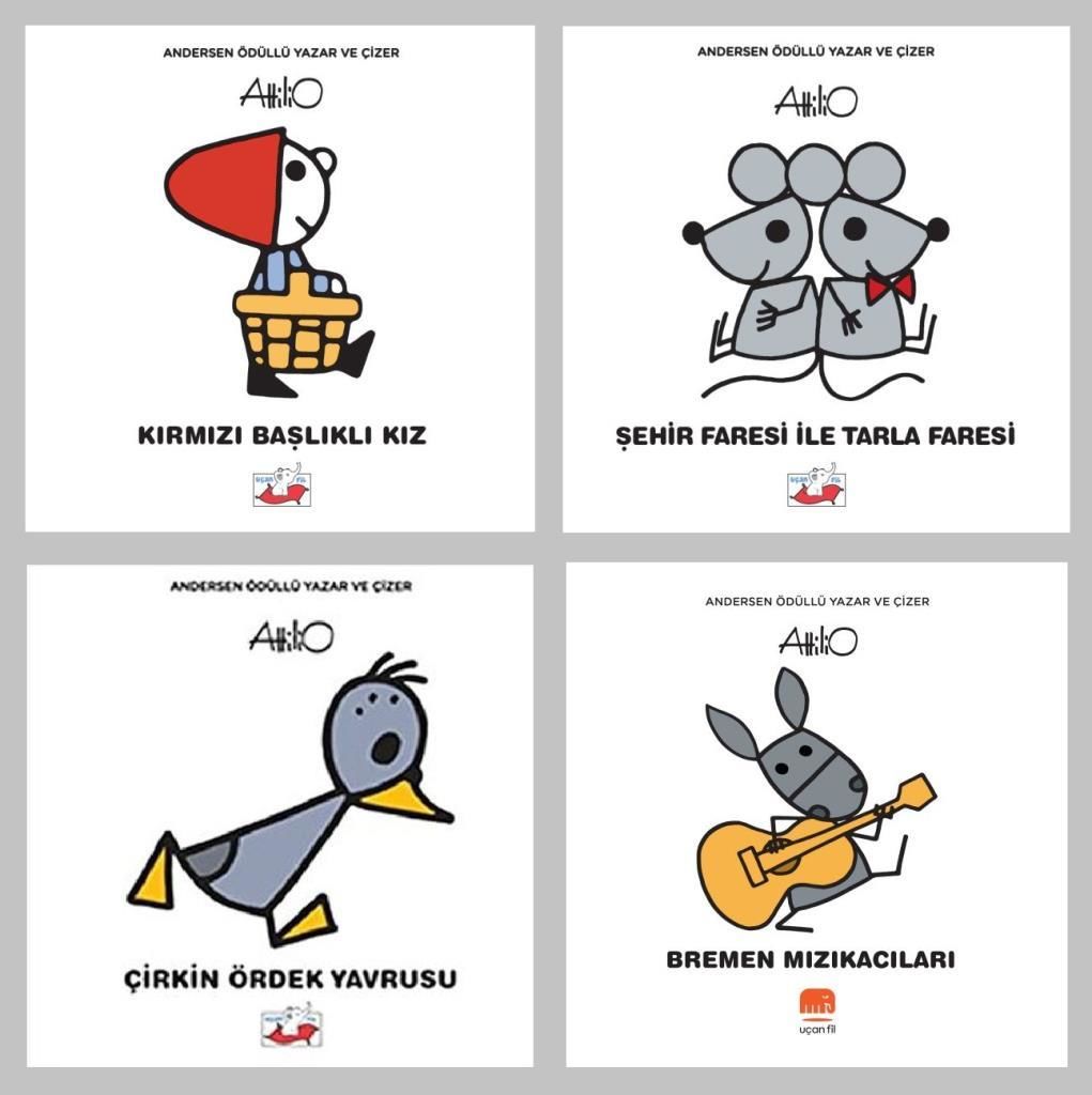 Bremen Mızıkacıları + Çirkin Ördek Yavrusu + Kırmızı Başlıklı Kız +Şehir Faresi İle Tarla Faresi 4 Kitap