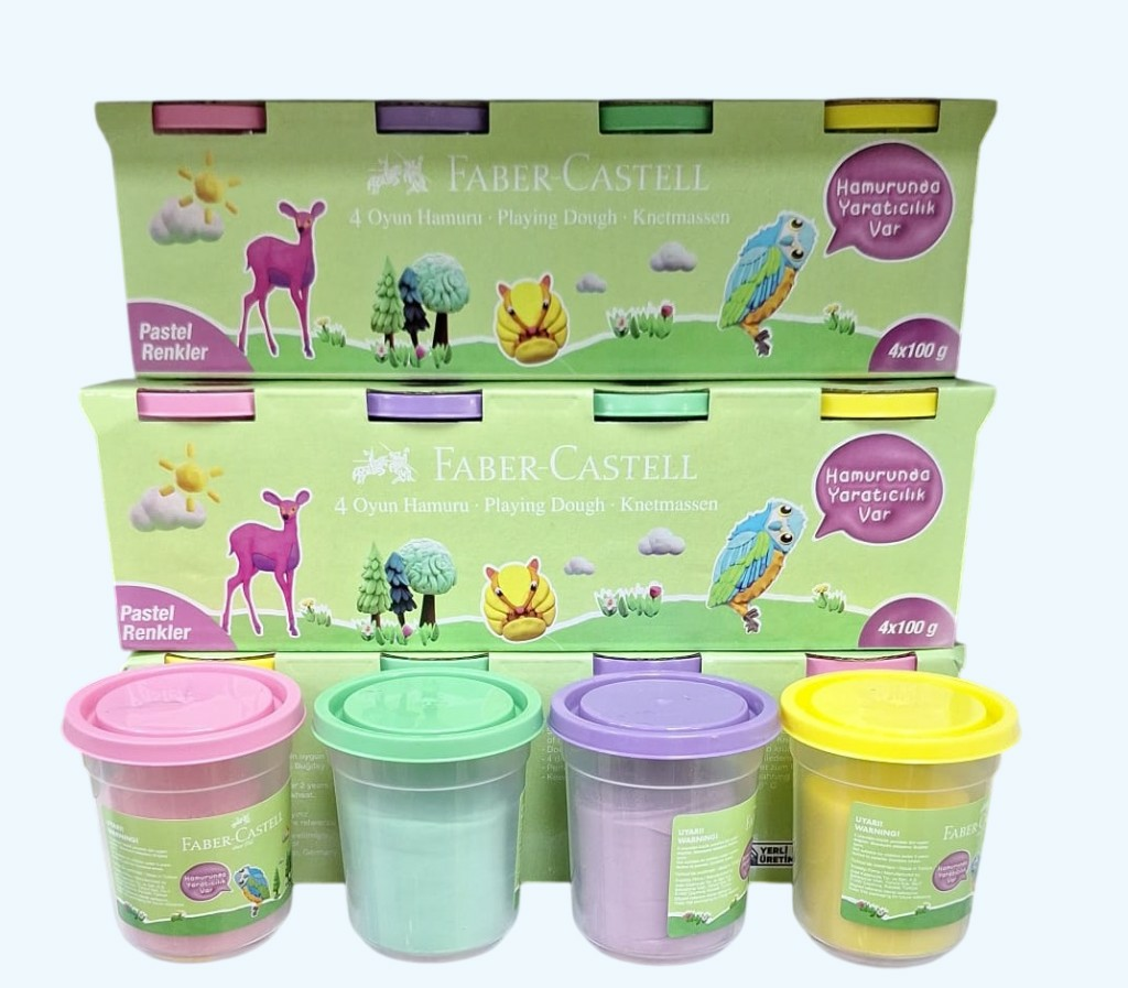 Faber Castell Oyun Hamuru 4 Renk Paste Renkler