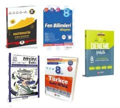 8. Sınıf Türkçe Matematik Fen Bilimleri Paragraf Lgs Deneme (5 Kitap)