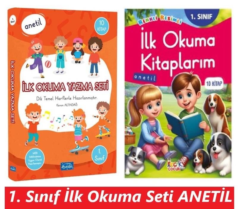 ANETİL 1. Sınıf İlk Okuma Seti 20 Kitap (parıltı -ema)