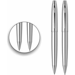 Scrikss 35 Dolma-Tükenmez Kalem Takımı Krom Lüks Kutuda