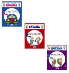 Itırcık ile Pıtırcık Boyama Set Hayvanlar Taşıtlar Meyveler (2 Yaş)