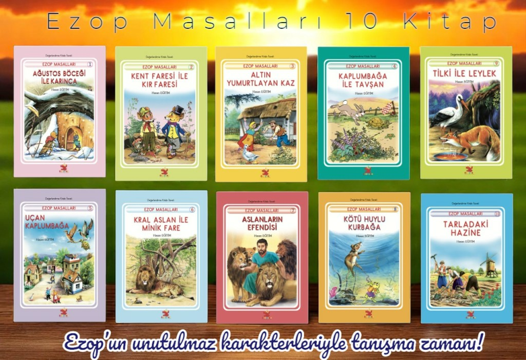 1. Sınıf Ezop Masalları 10 Kitap Set