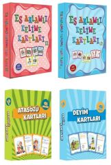 Atasözü ve Deyim Kartları + Eş Anlamlı Kelime Kartları (4 Kutu)