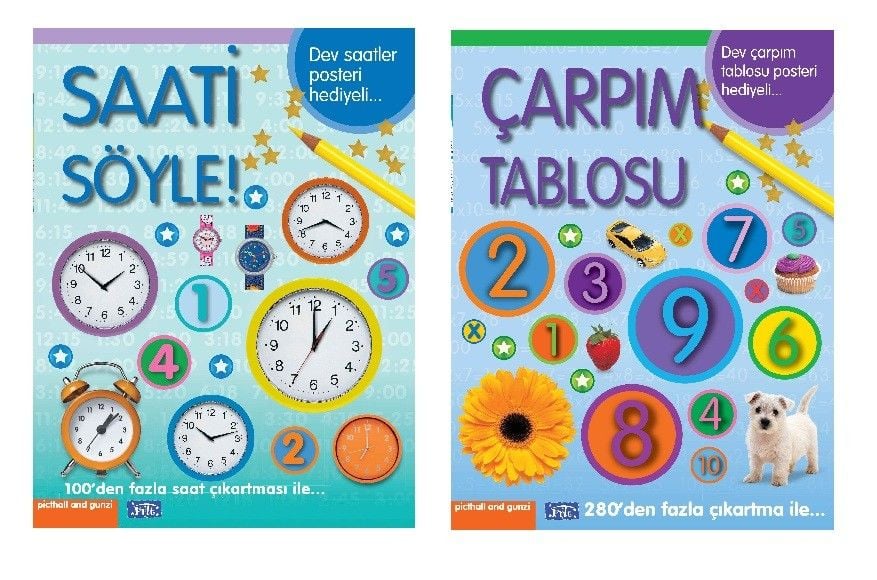 Çarpım Tablosu + Saati Söyle (2 Kitap)