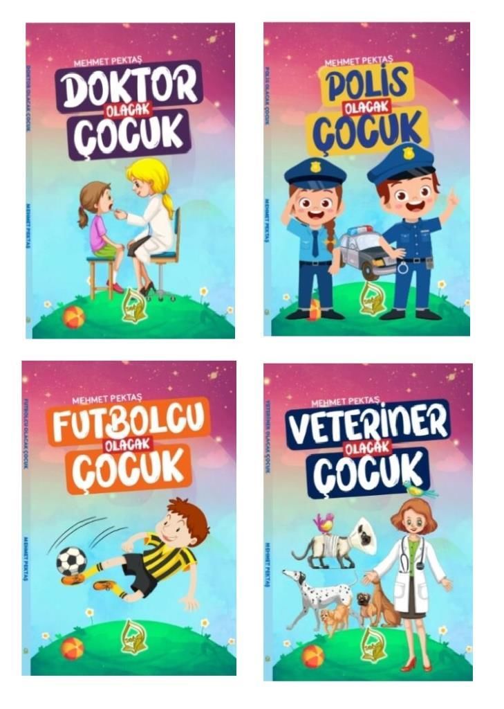 Meslekler Hikaye Seti 4 Kitap (Polis - Doktor - Veteriner - Futbolcu)