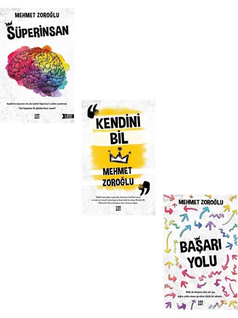 Mehmet Zoroğlu Seti 3 Kitap Başarı Yolu + Kendini Bil+ Süperinsan