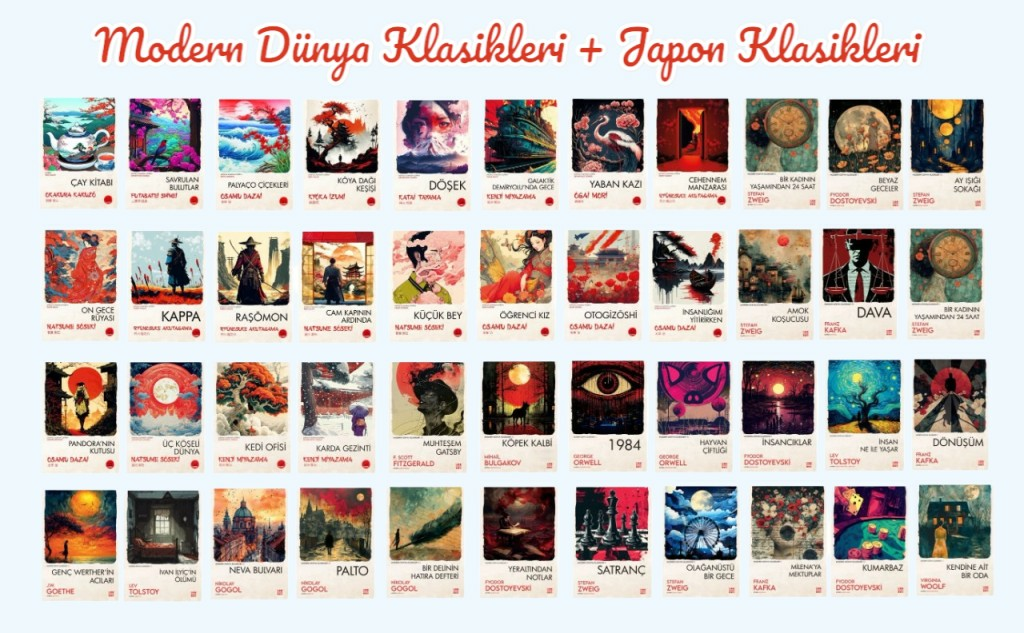 Modern Dünya Klasikleri + Japon Klasikleri (44 Kitap)