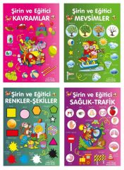 Şirin ve Eğitici Renkler Şekiller Kavramlar Mevsimler Trafik Sağlık Serisi 4 Kitap