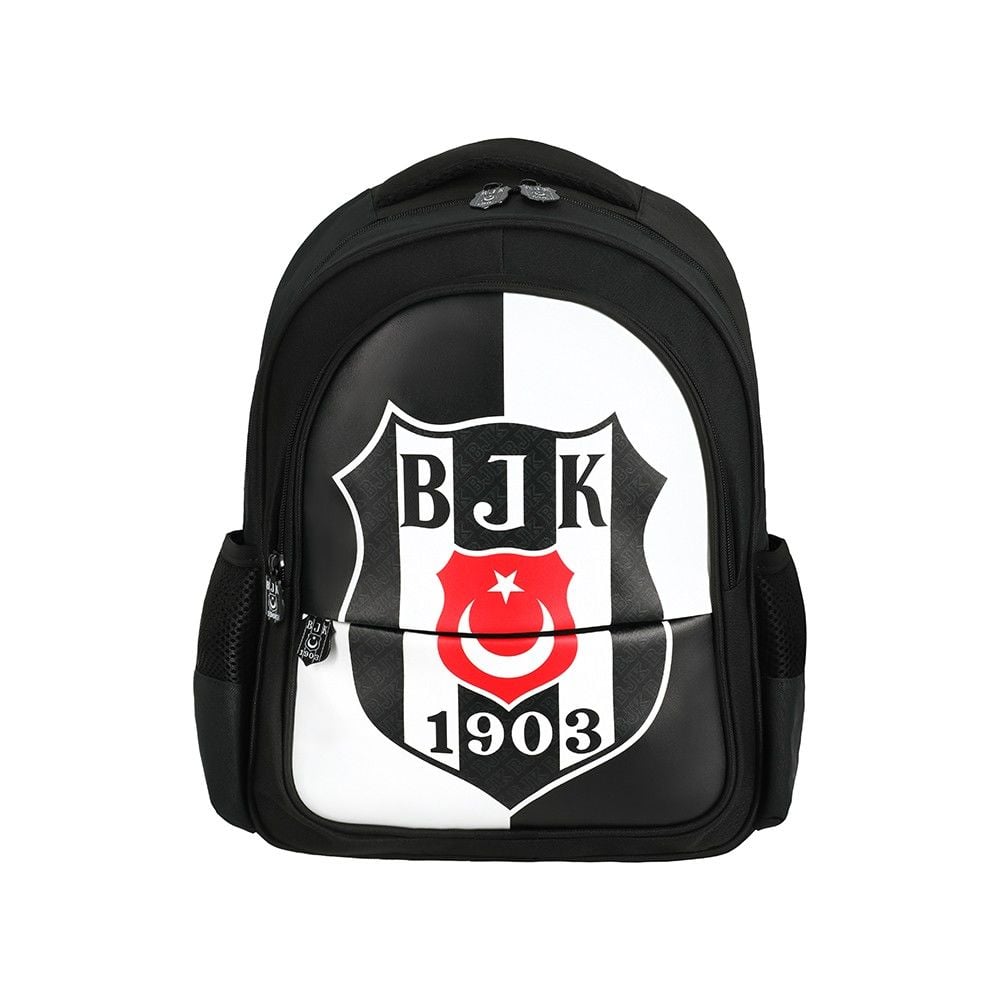 Beşiktaş Bjk 1903 Logo Desenli Suni Deri Okul Çantası