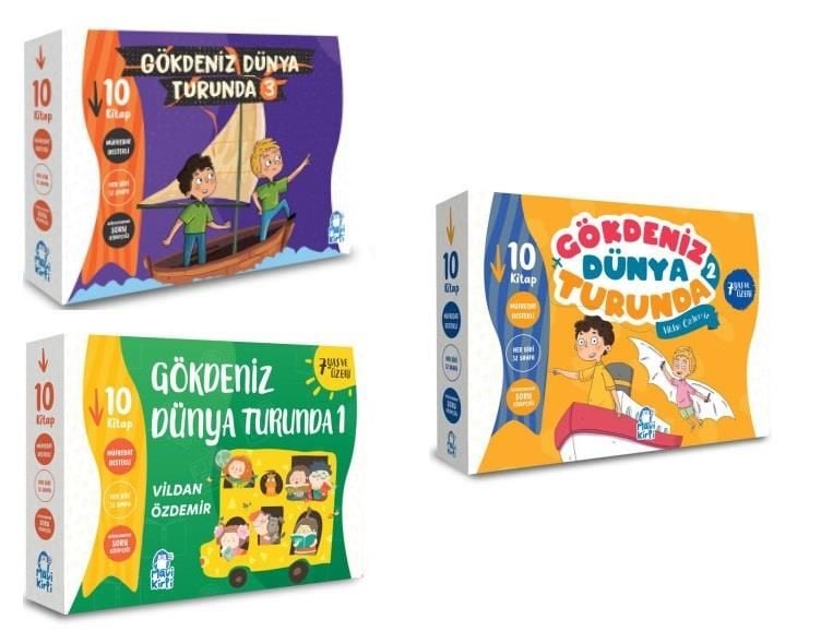 Mavi Kirpi 2. Sınıf Gökdeniz Dünya Turunda 3 Set (30 Kitap)