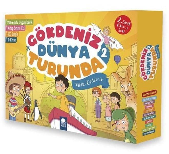 Mavi Kirpi 2. Sınıf Gökdeniz Dünya Turunda Hikaye Seti 2 (10 Kitap)