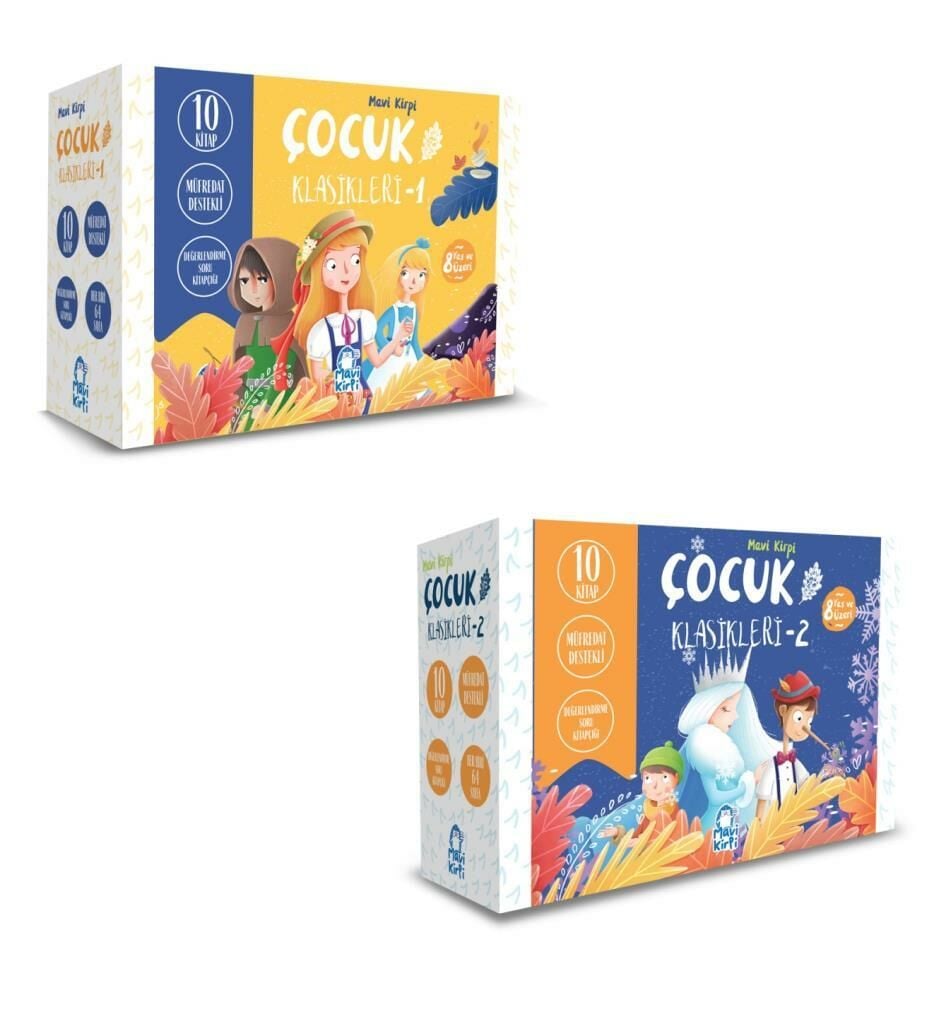 Mavi Kirpi 3. Sınıf Çocuk Klasikleri 2 Set 20 Kitap