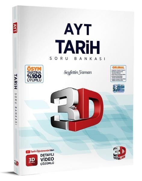 3D AYT Tarih Tamamı Video Çözümlü Soru Bankası