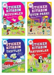 Stıcker Kitabım Seti 4 Kitap (Oyun Parkı - Hayvanlar - Mevsimler - Taşıtlar)