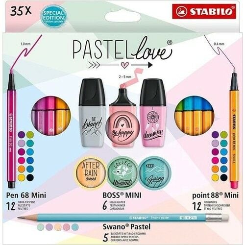 Stabilo Fosforlu Kalem Pastellove Mini Set 35 Li EO77/5 9 / Stabilo