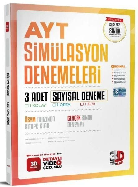 3D AYT Sayısal 3 lü Simülasyon Deneme